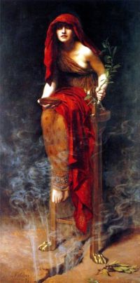 Collier John Priestess Of Delphi 1891 canvas print