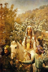 Collier John Queen Guinevere S Maying 1900 canvas print