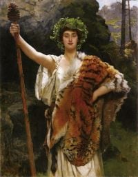 Collier John The Priestess Of Bacchus Leinwanddruck von Ende 1880