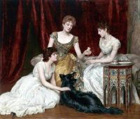 Collier John Die drei Töchter von William Reed 1886 Leinwanddruck