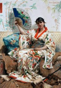 لوحة كومير ليون فرانسوا امرأة لا جابونيز مطبوعة على القماش