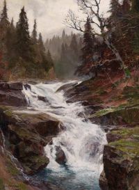 Compton Edward Harrison A Rushing Mountain Stream canvas print