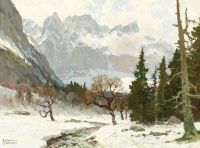 Compton Edward Harrison Das Ladider Tal Karwendelgebirge canvas print