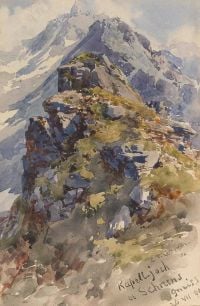 Compton Edward Harrison Kapelljoch Mountain Above Schruns In The Montafon canvas print