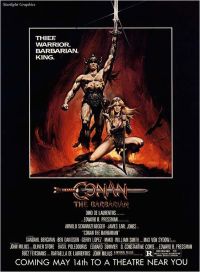 Stampa su tela del poster del film Conan il barbaro