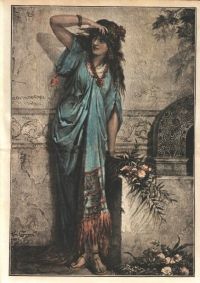 Coomans Diana Ein pompejanisches Blumenmädchen 1886 Leinwanddruck