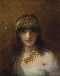 Coomans Diana Ein junges orientalisches Mädchen 1886 Leinwanddruck