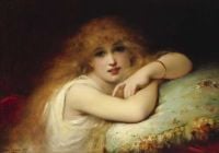 Coomans Diana A Young Woman Of Leisure 1885 Leinwanddruck