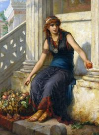 Coomans Diana Obstverkäuferin Pompeji um 1900