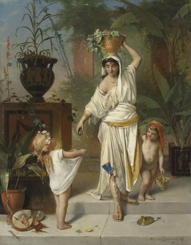 Coomans Diana Return From The Grape Harvest 1874 canvas print