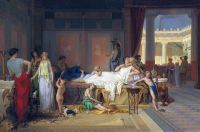Coomans Diana The Last Hour Of Pompeii   The House Of The Poet 1869 canvas print