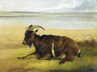 Cooper Thomas Sidney A Goat By The Shore 1880 canvas print