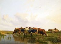 Cooper Thomas Sidney Cattle In Canterburry Meadows 1866 canvas print