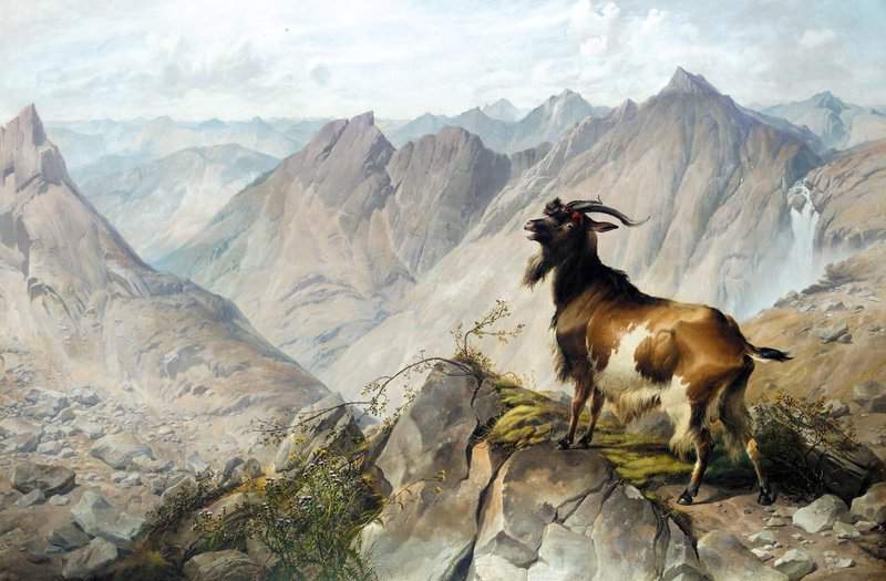 Cooper Thomas Sidney The Scapegoat   And The Goat Shall Bear Upon Him All Their Iniquities Unto A Land Not Inhabited. Leviticus Xvi. 22 Ca. 1881 canvas print