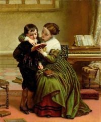Cope Charles West George Herbert And His Mother 1872 canvas print