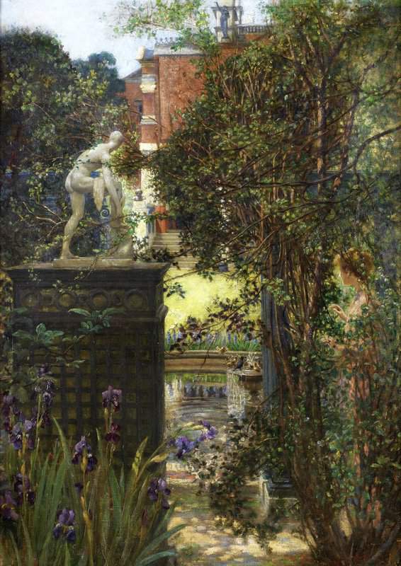 Corbet Edith A London Garden 1911 canvas print
