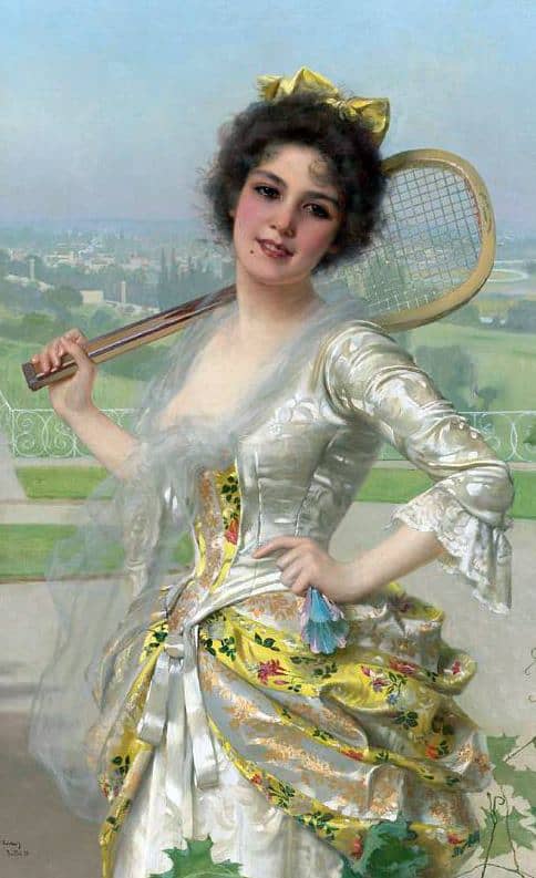 Corcos Vittorio Matteo An Elegant Player 1897 canvas print
