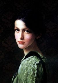 Corcos Vittorio Matteo Face Of A Woman canvas print