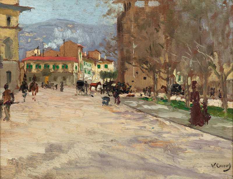 Corcos Vittorio Matteo Florence Porta A Prato 1887 canvas print