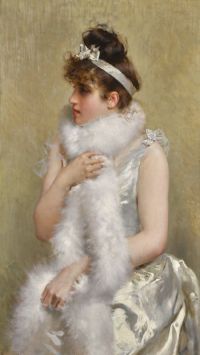 Corcos Vittorio Matteo Girl In White 1888 canvas print