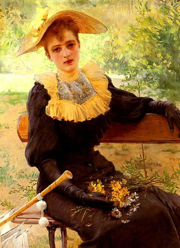Corcos Vittorio Matteo In The Garden 1892 canvas print