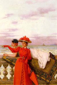 Corcos Vittorio Matteo Looking Out To Sea canvas print