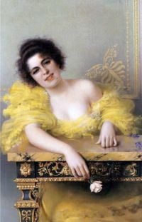 Corcos Vittorio Matteo 젊은 여성의 초상화 1896