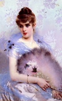 Corcos Vittorio Matteo The Feathered Fan 1884