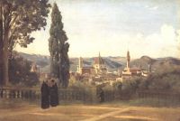 Corot Florence View aus den Boboli-Gärten