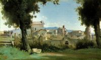 Corot Vue Des Jardins Farnese - Rome canvas print