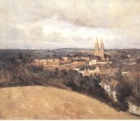 Corot General View Of The City Of Saint Lo