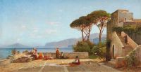 Corrodi Hermann David Salomon A Terrace In Capri