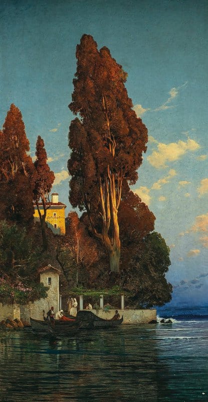 Corrodi Hermann David Salomon An Italian Lake canvas print