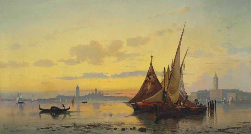 Corrodi Hermann David Salomon The Lagoon Venice canvas print