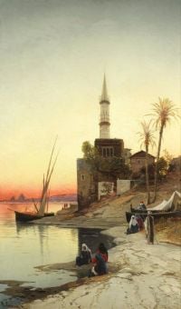 Corrodi Hermann David Salomon The Nile At Sunset canvas print