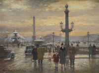 Cortes Edouard Leon Place De La Concorde 1937 canvas print