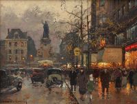 Cortes Edouard Leon Place De La Republique Paris canvas print