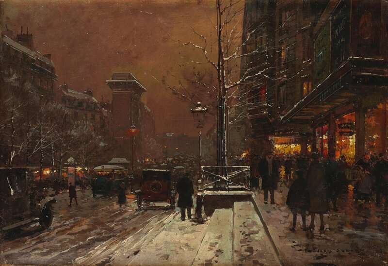 Cortes Edouard Leon Porte Saint Denis Paris canvas print