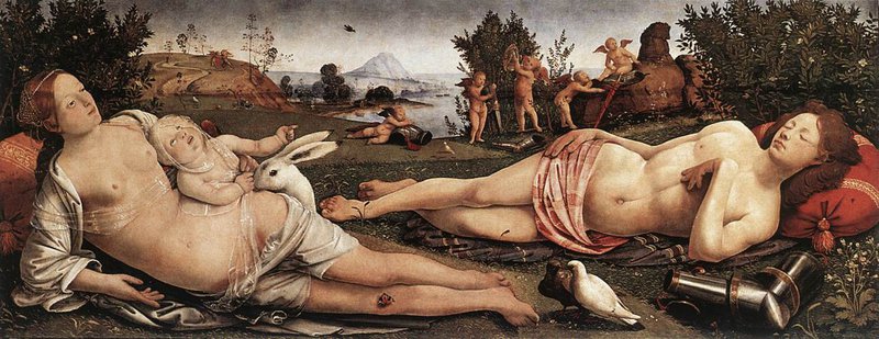 Cosimo Venus Mars And Cupid 1490 canvas print
