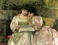 Costa Giovanni Two Girls Singing canvas print