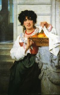 Cot Pierre Auguste Pisan Girl With Basket Of Oranges And Lemons 1871 canvas print