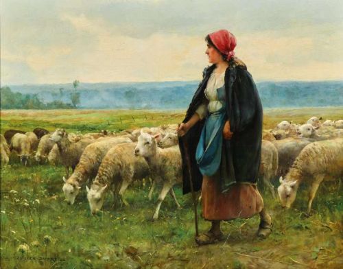 Cotard Dupre A Shepherdess With Her Cattle canvas print