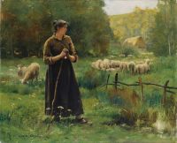 Cotard Dupre The Young Shepherdess canvas print
