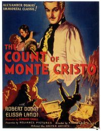 Cartel de la película Conde de Montecristo 1934 impresión de la lona
