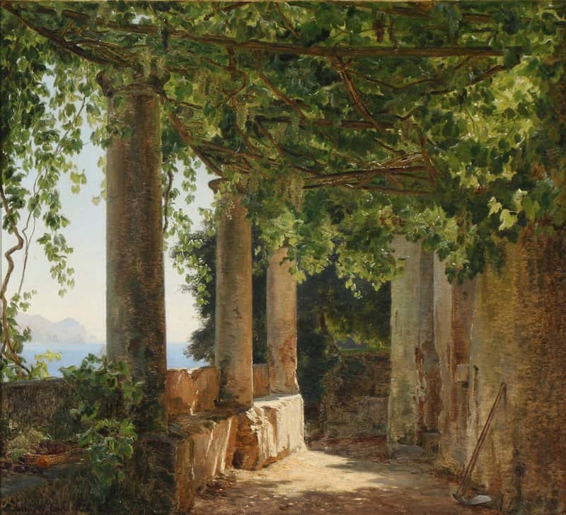 Cour Janus La A Pergola At An Italian Coast 1878 canvas print