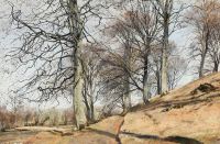 Cour Janus La Autumn Landscape With Bare Trees canvas print