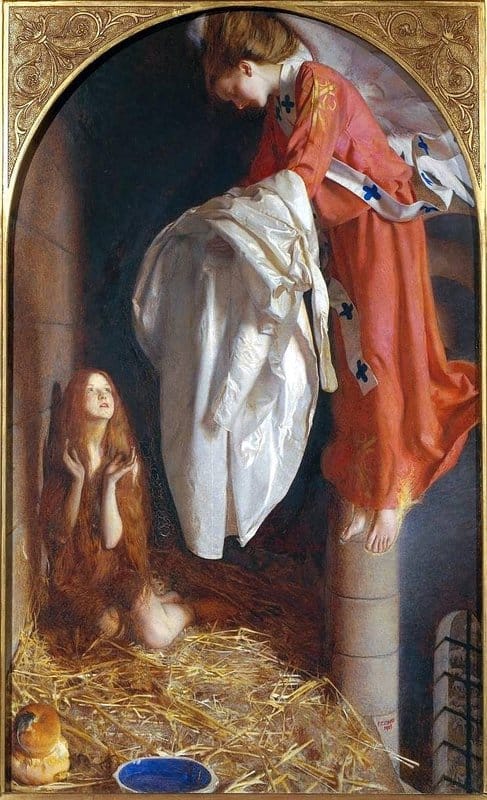 Cowper Frank Cadogan Agnes In Prison Receiving From Heaven The Shining White Garment 1905 canvas print