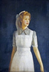 كوبر فرانك كادوجان جوان ساكستون ممرضة طالبة تدربت في مستشفى Cirencester Memorial Hospital عام 1946