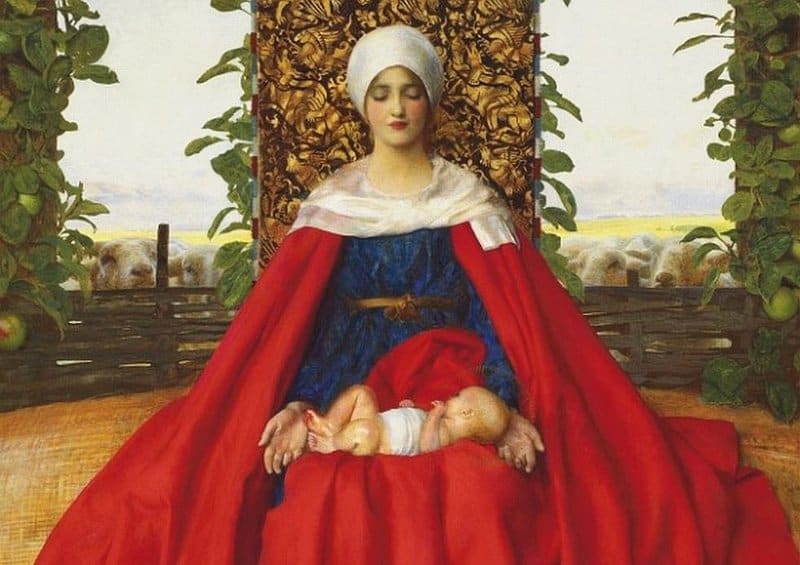 Cowper Frank Cadogan Our Lady Of The Fruits Of The Earth 1917 canvas print