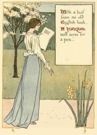 كرين والتر خيال زهري في لوحة حديقة إنجليزية قديمة 7 1899 طباعة قماشية